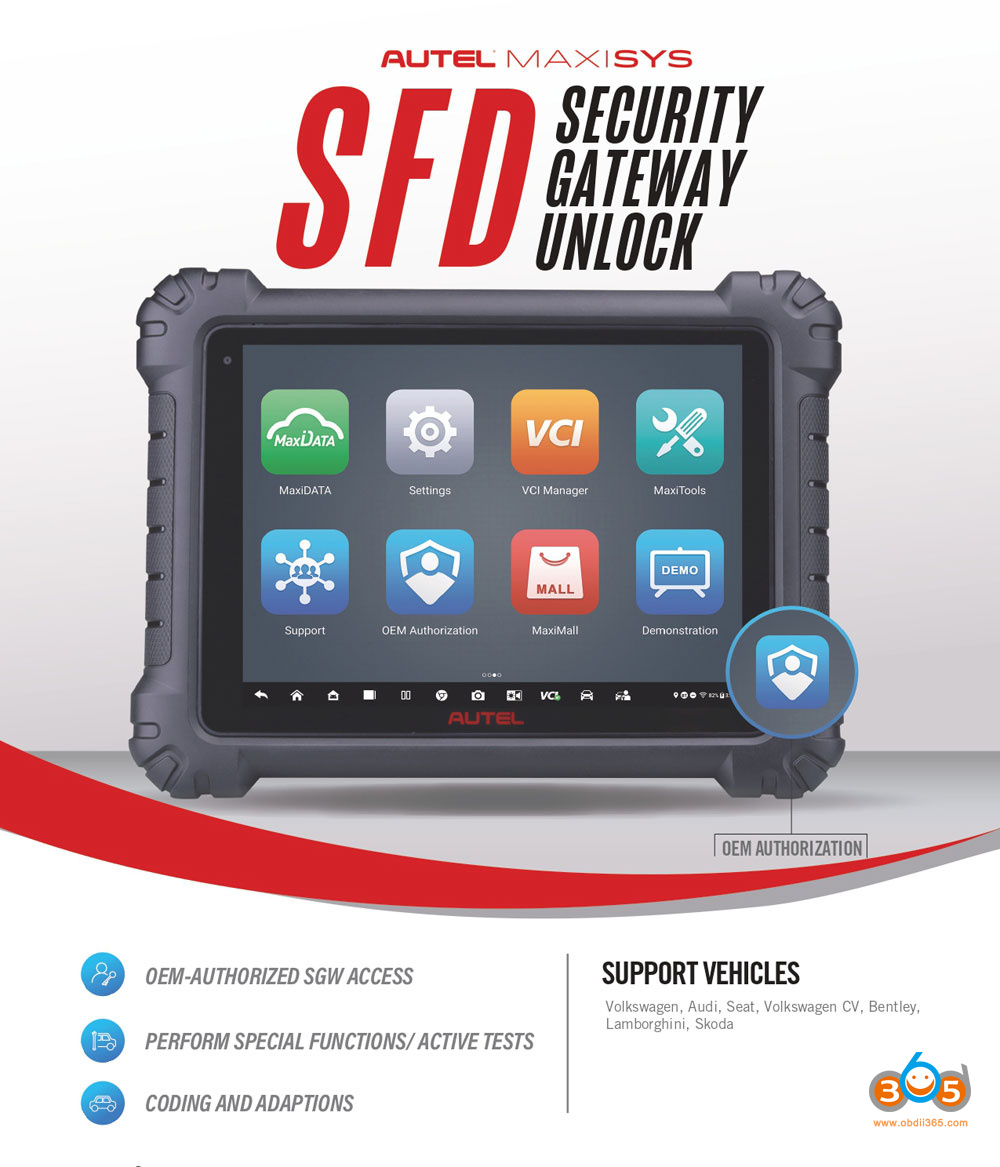 VAG SFD Unlock With Autel