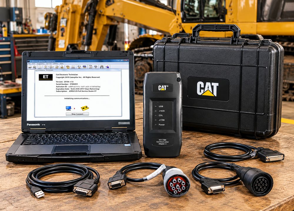 CAT Communication Adapter III 317-7485 диагностический инструмент с USB и кабелями для техники