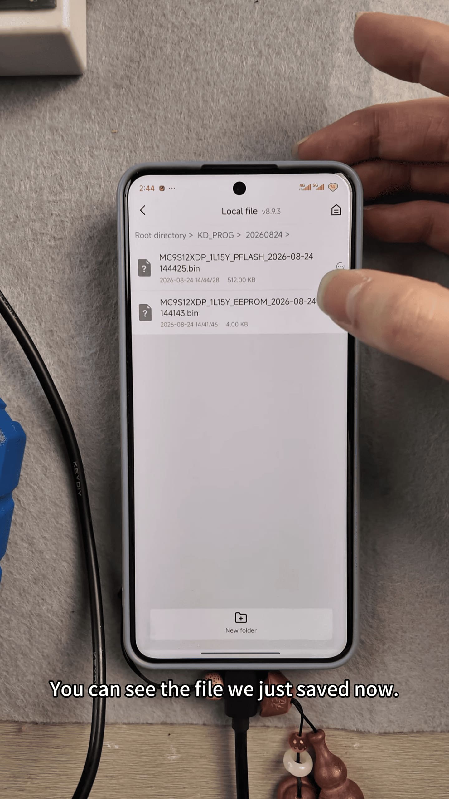 BMW 730Li 2009 Key Programming with KEYDIY KD X4 & EPA Adapter 6 Найдите соответствующую папку