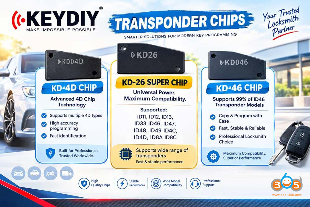 Keydiy 4D Vs D26 Vs ID46 Chip