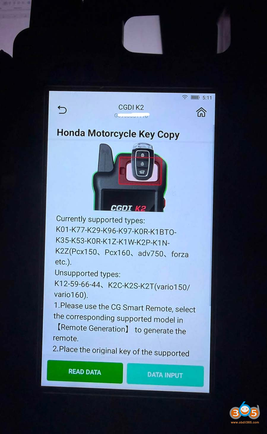 Cgdi K2 Копирование ключа мотоцикла Honda 4
