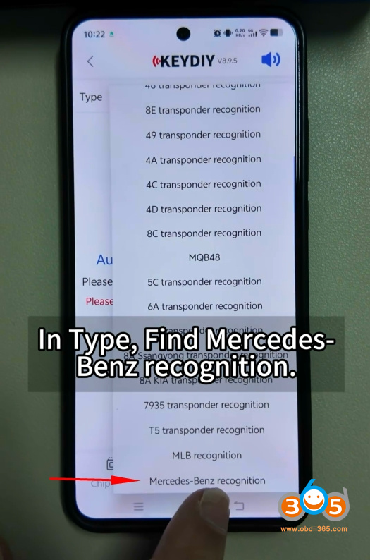 keydiy kd-x4 identify benz key chip 3
