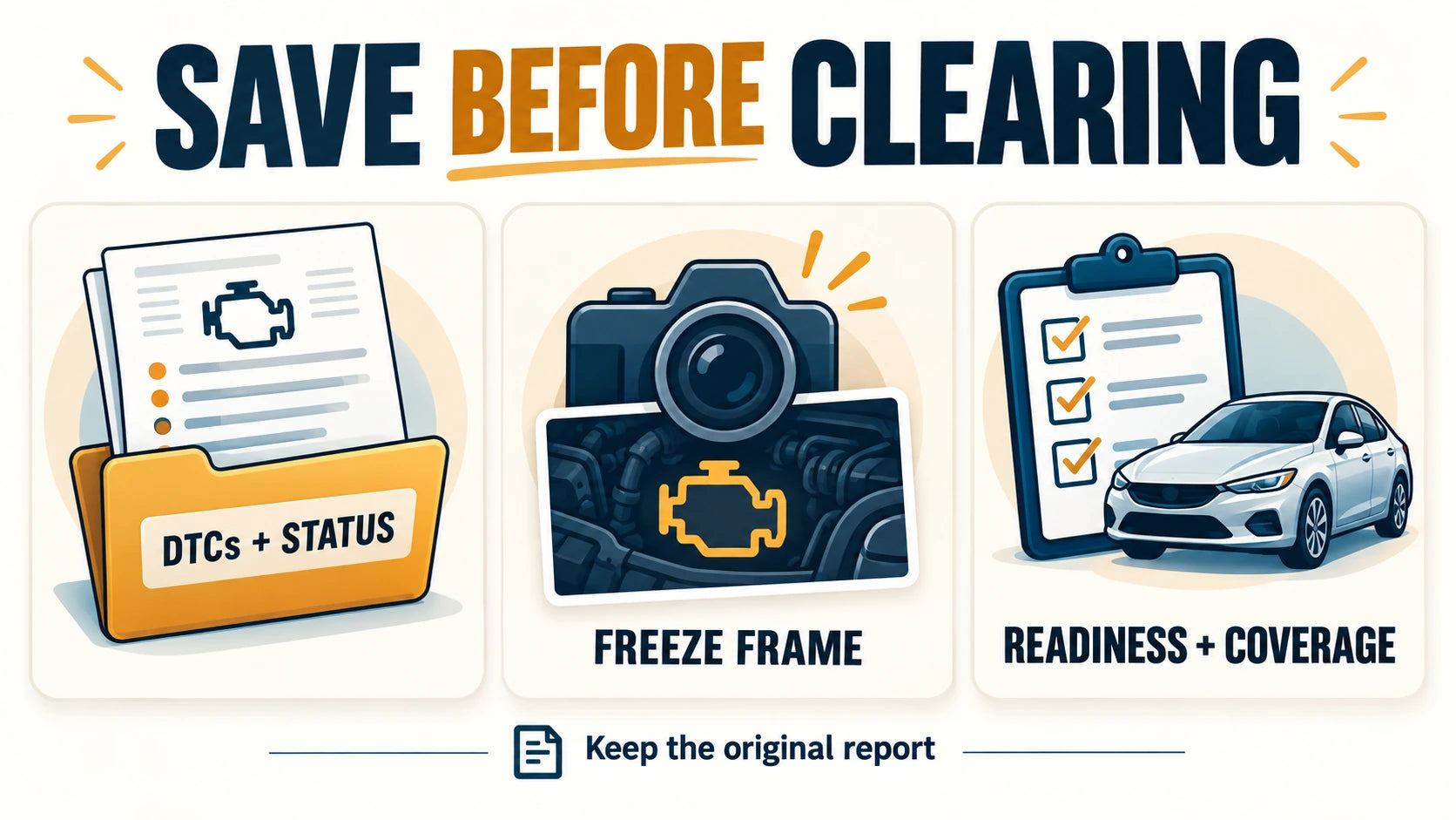 save before cleaning