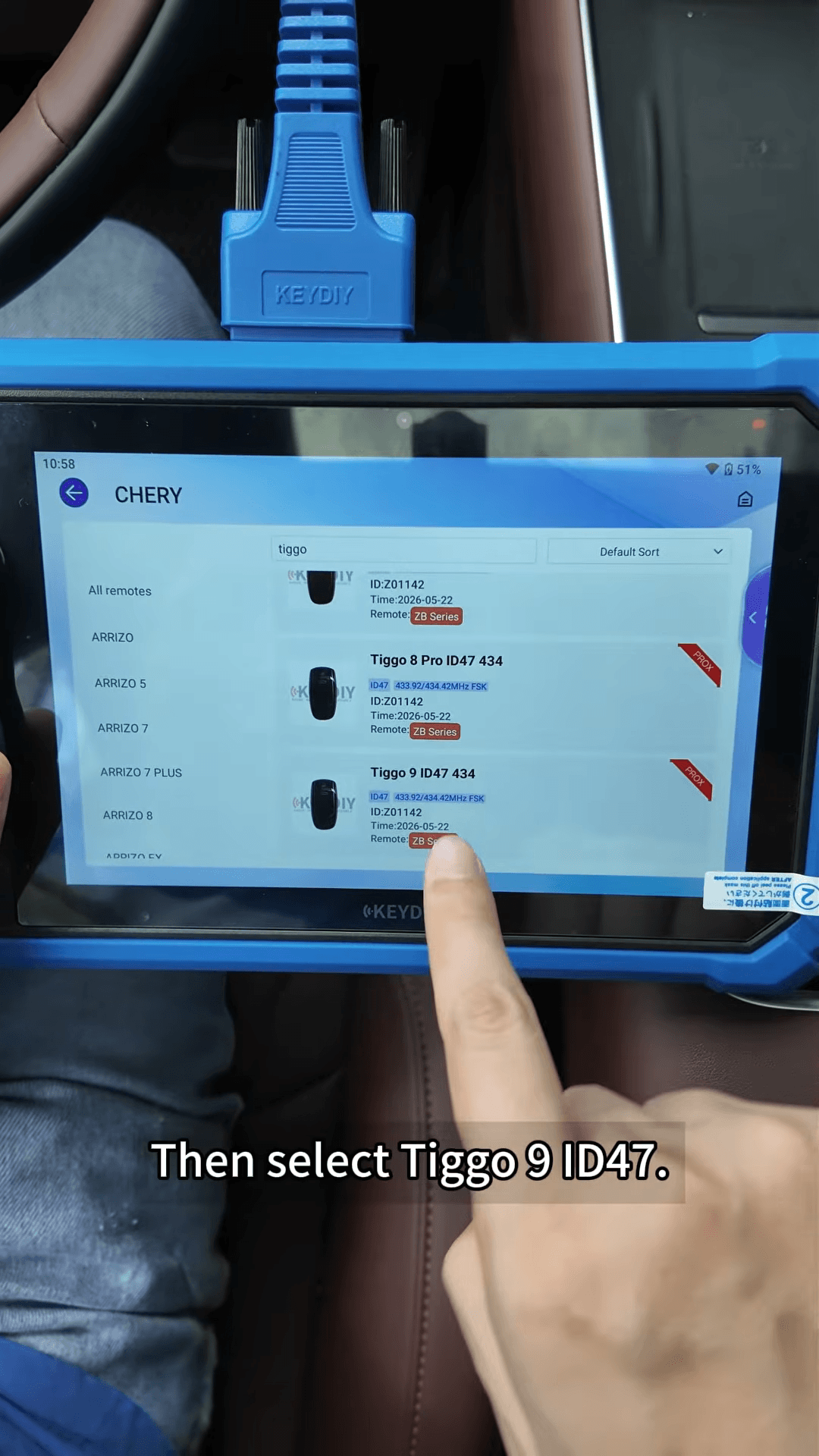 KEYDIY KD X6 Chery Tiggo 9 All Keys Lost Key Programming 2 Select Tiggo 9 ID47