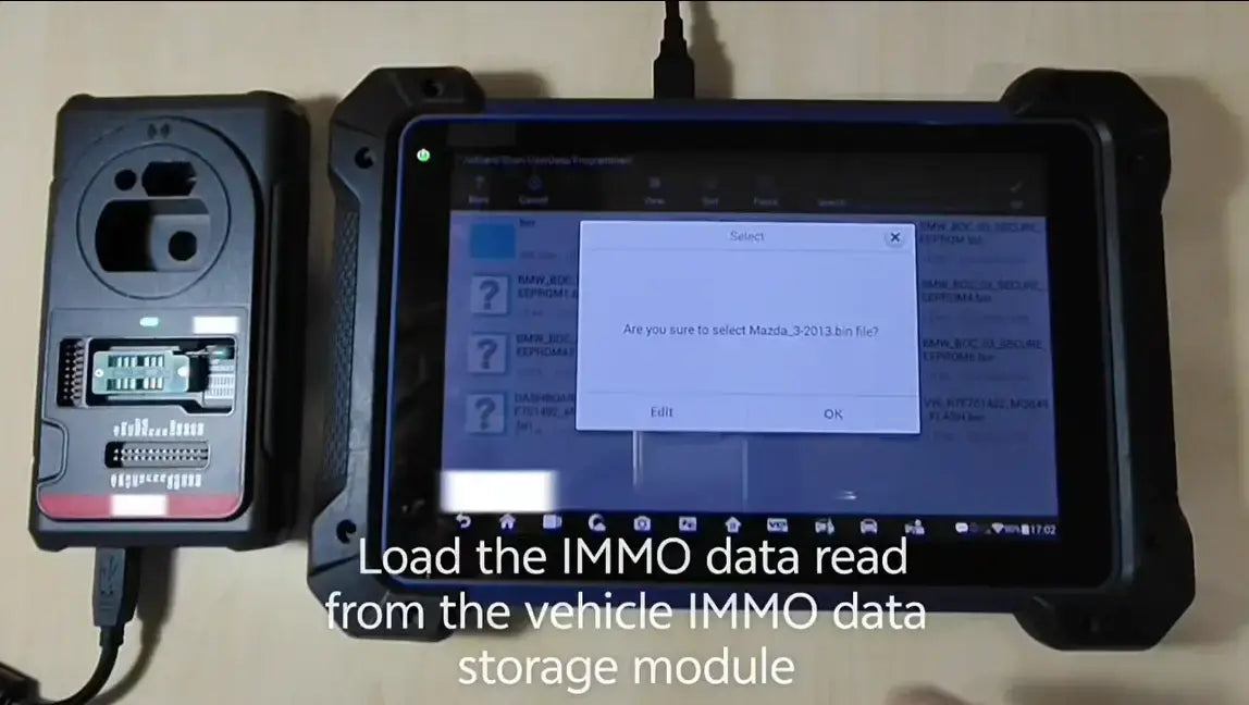 Load the Immobilizer Data File