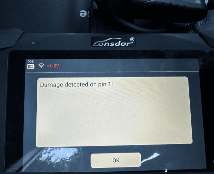 LONSDOR K518 PRO OBD Cable Self Check Error Solution 3
