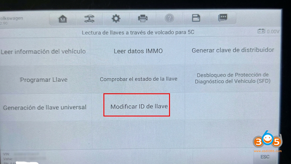 autel im608 modify mqb49 5c key id