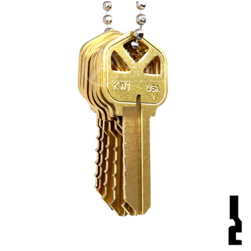 Набор ключей Kwikset KW1 с нарезкой по пространству и глубине