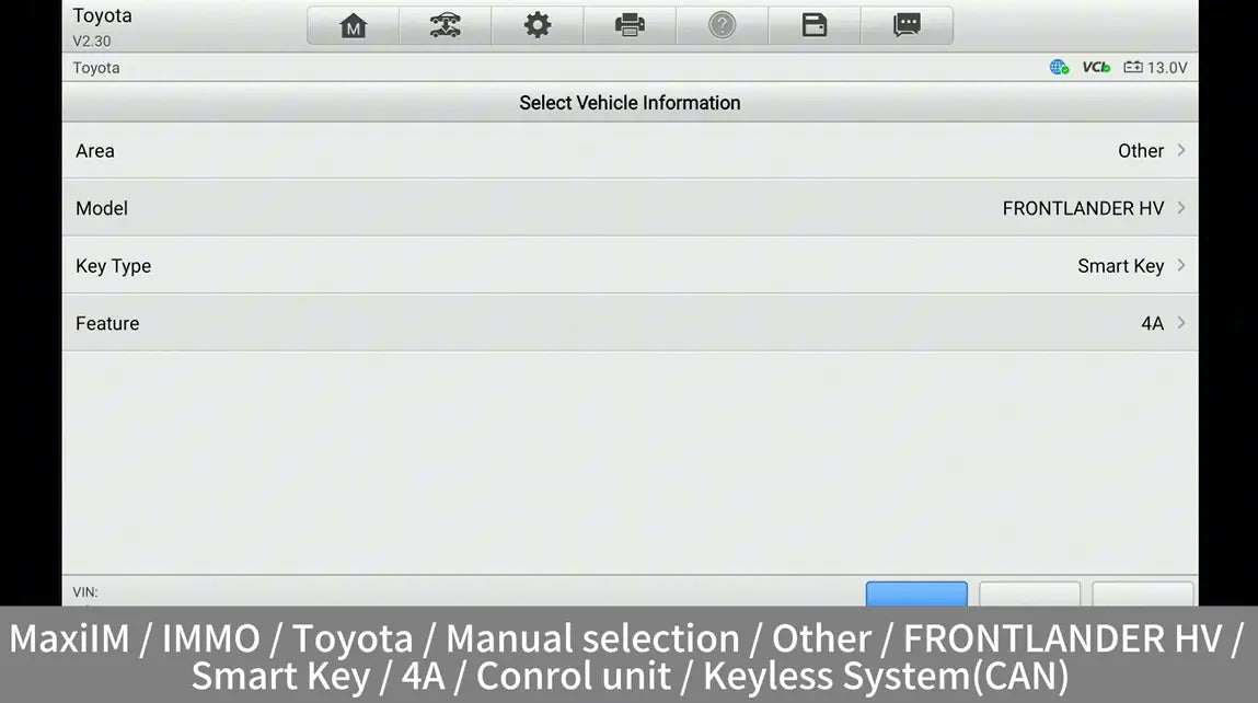 Choose the right vehicle infomation