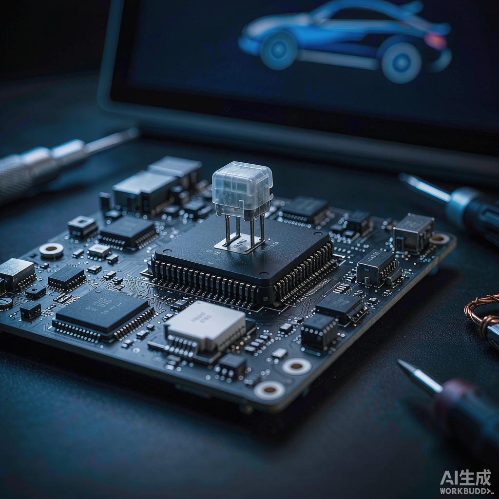 Плата ECU с прикрепленным адаптером для режима загрузки и ноутбуком, запущенным в программе настройки