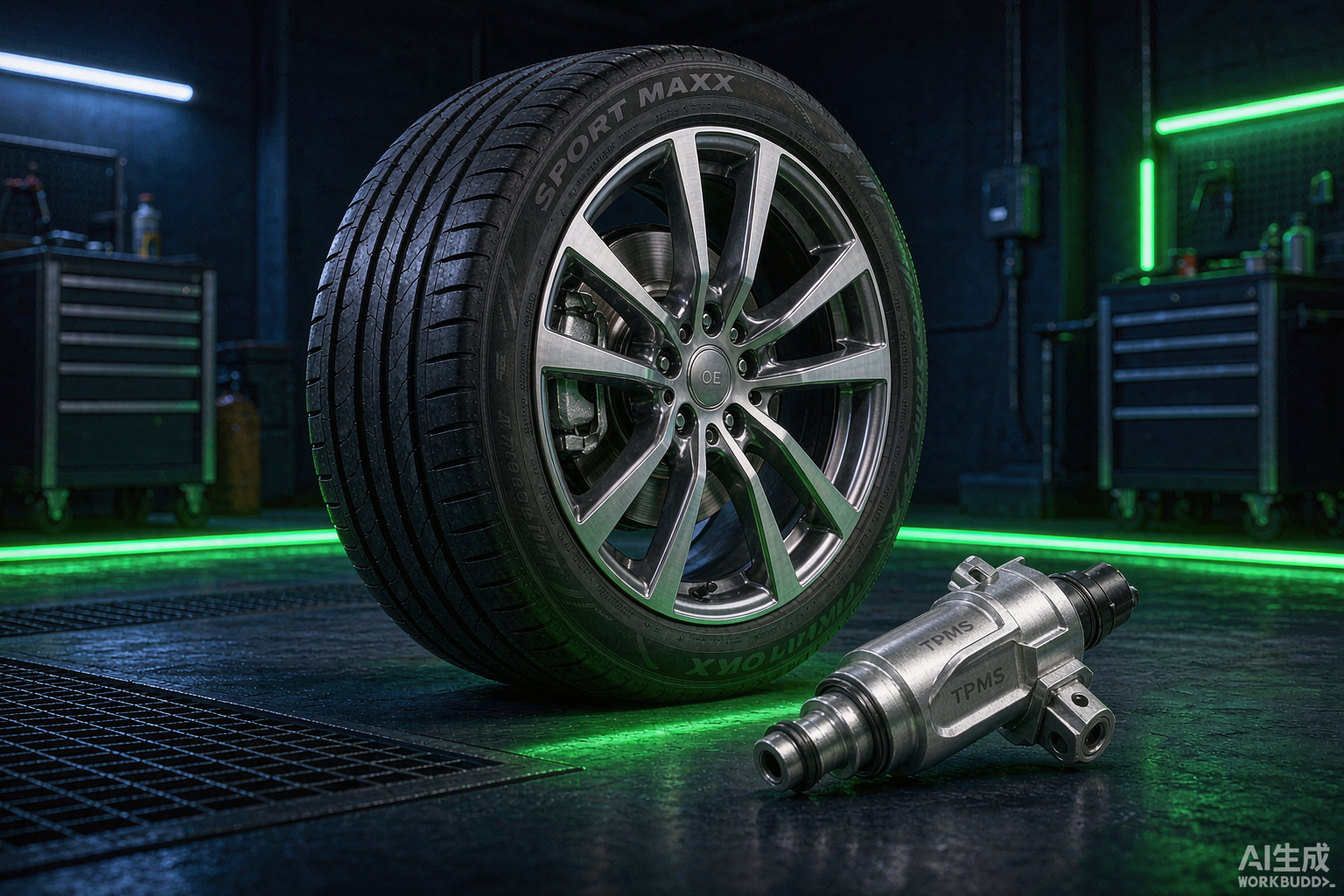 Сенсорный узел TPMS с поддержкой ИИ на установленной шине