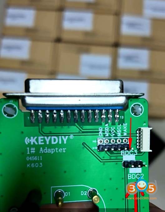 connect keydiy bdc2 bdc3 5c 5d adapter with kd-x6 1