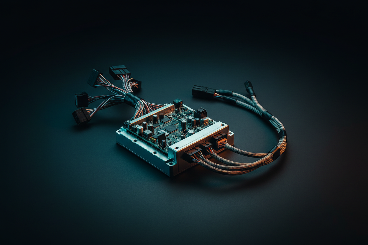 Блок управления ECU на верстаке