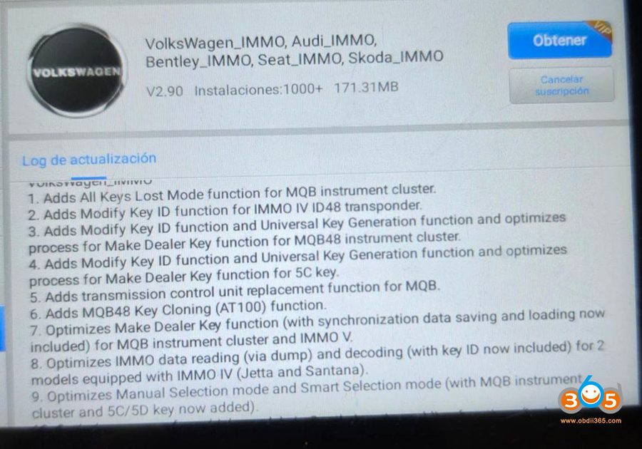 Autel IM608 обновление функции модификации ID ключа VAG MQB48 MQB49 5C